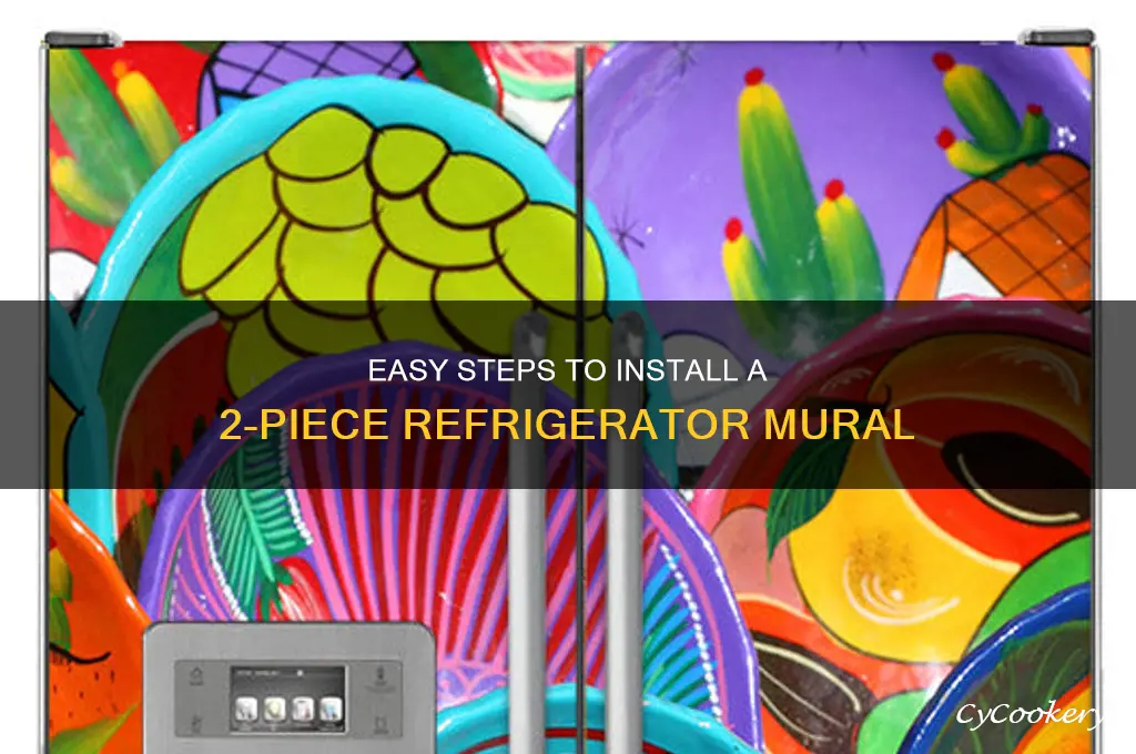how to install 2 piece refrigerator mural