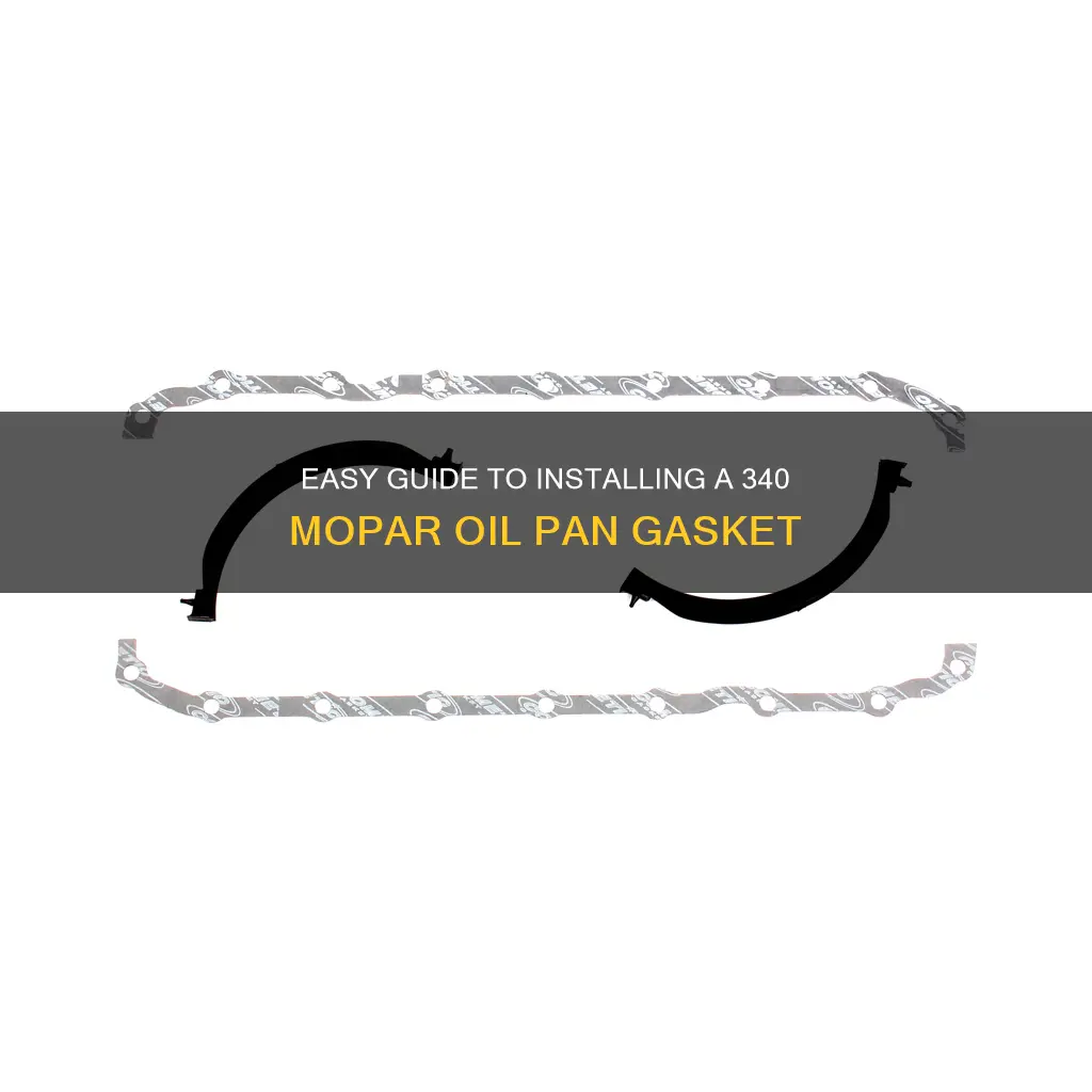 how to install 340 mopar oil pan gasket