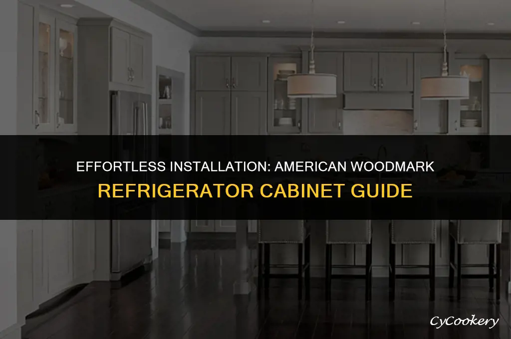 how to install a a americam woodmark refrigerator cabinet