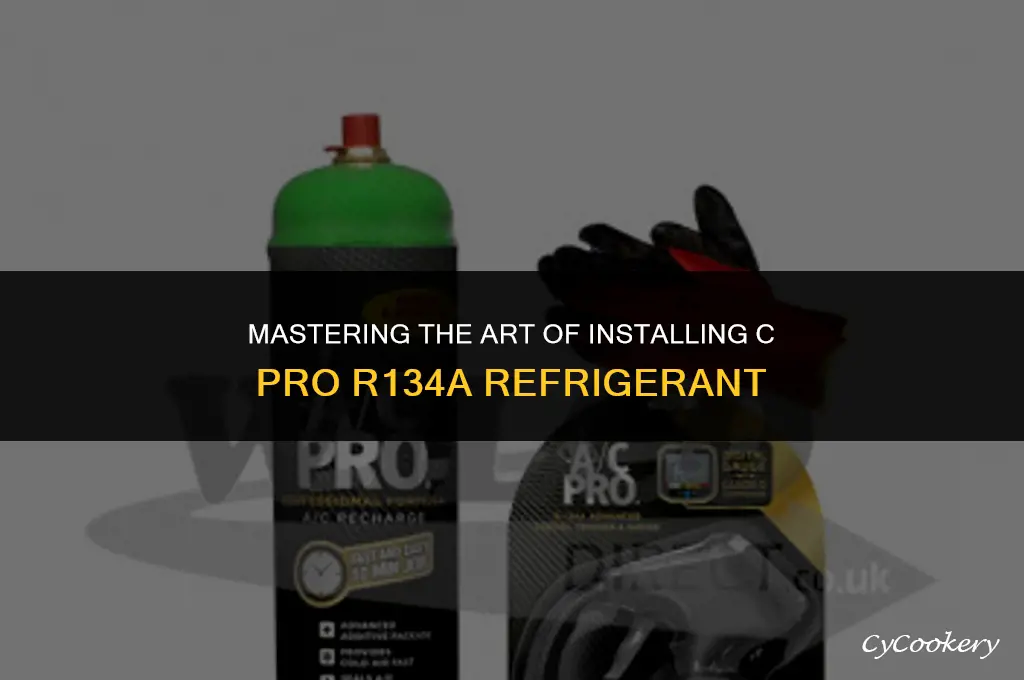 how to install a c pro r134a refrigerant