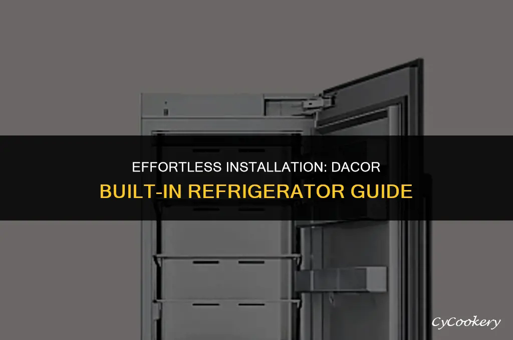 how to install a dacor built in refrigerator
