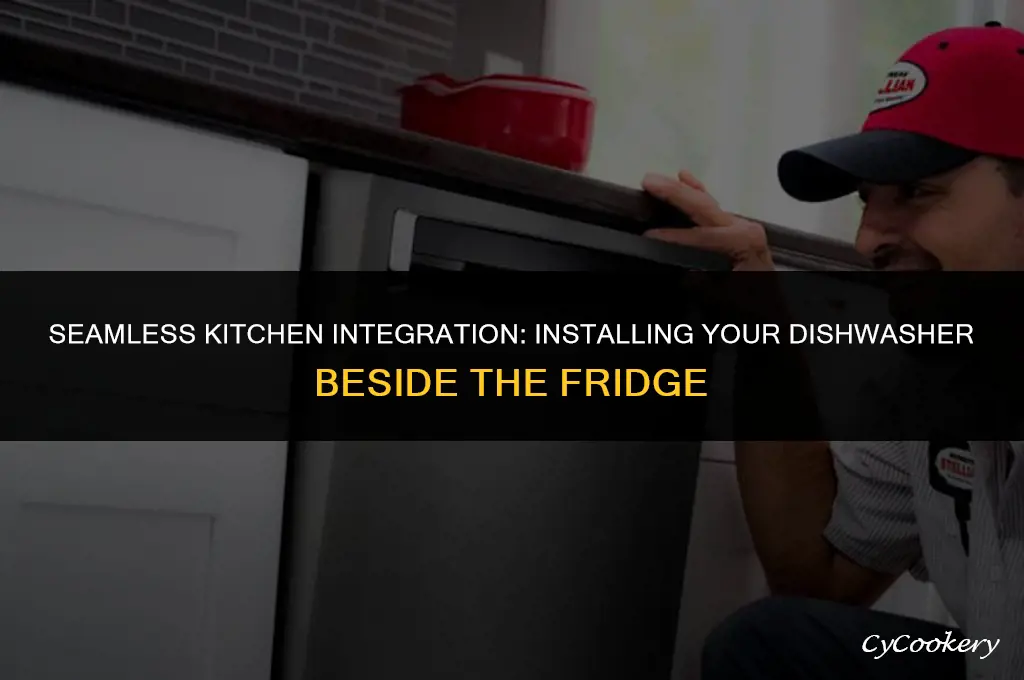 how to install a dishwasher next to a refrigerator