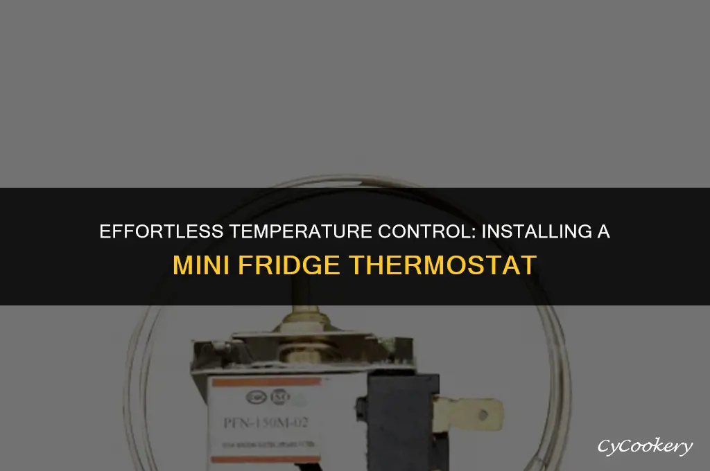 how to install a mini refrigerator electric thermostat