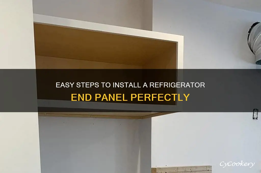 how to install a refrigerator end panel