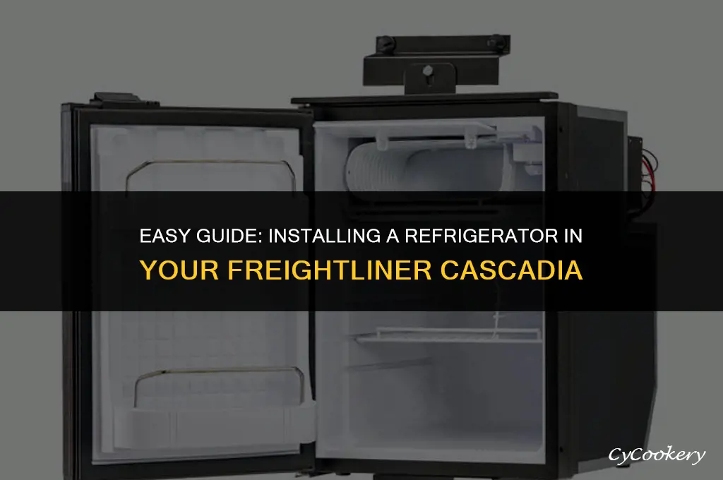 how to install a refrigerator in a freightliner cascadia