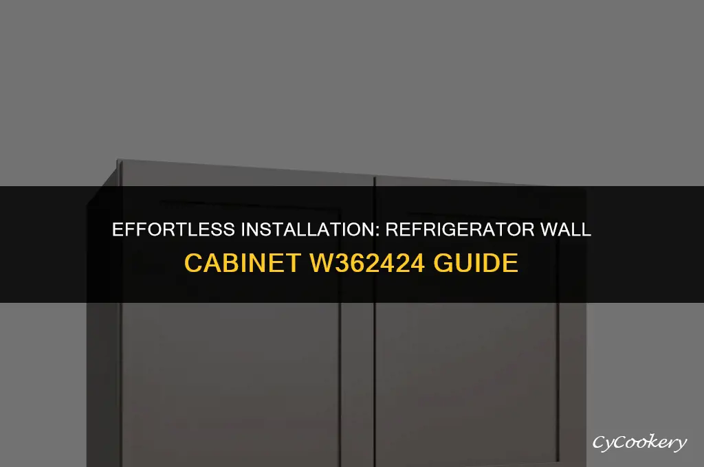 how to install a refrigerator wall cabinet w362424