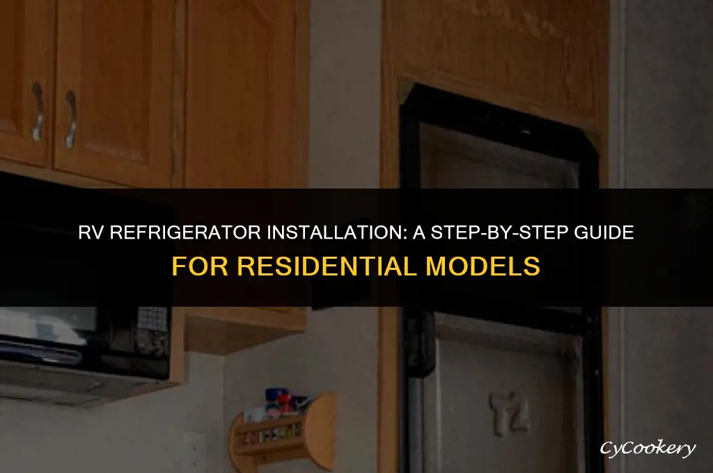 how to install a residential refrigerator in an rv