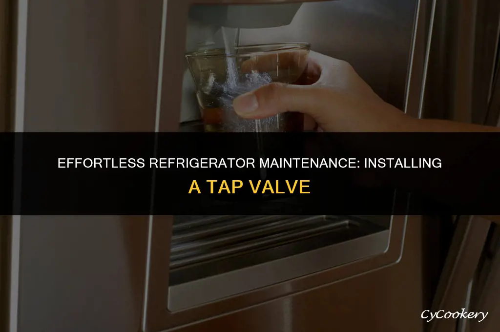 how to install a tap valve on a refrigerator