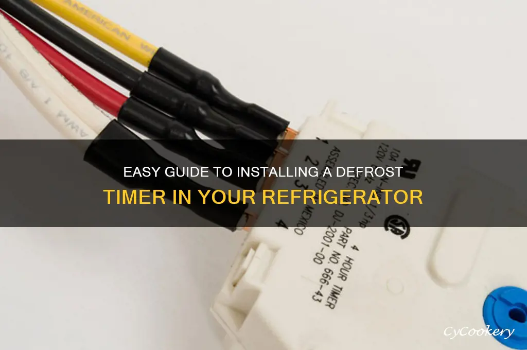 how to install defrost timer in refrigerator