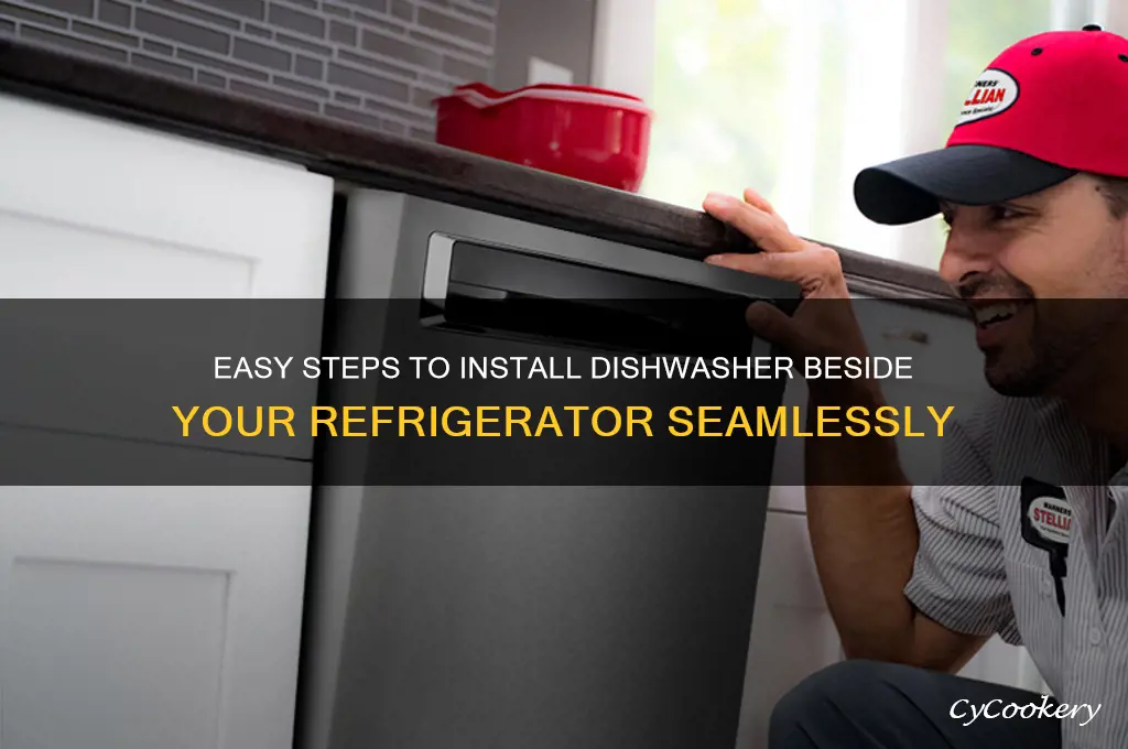 how to install dishwasher next to refrigerator