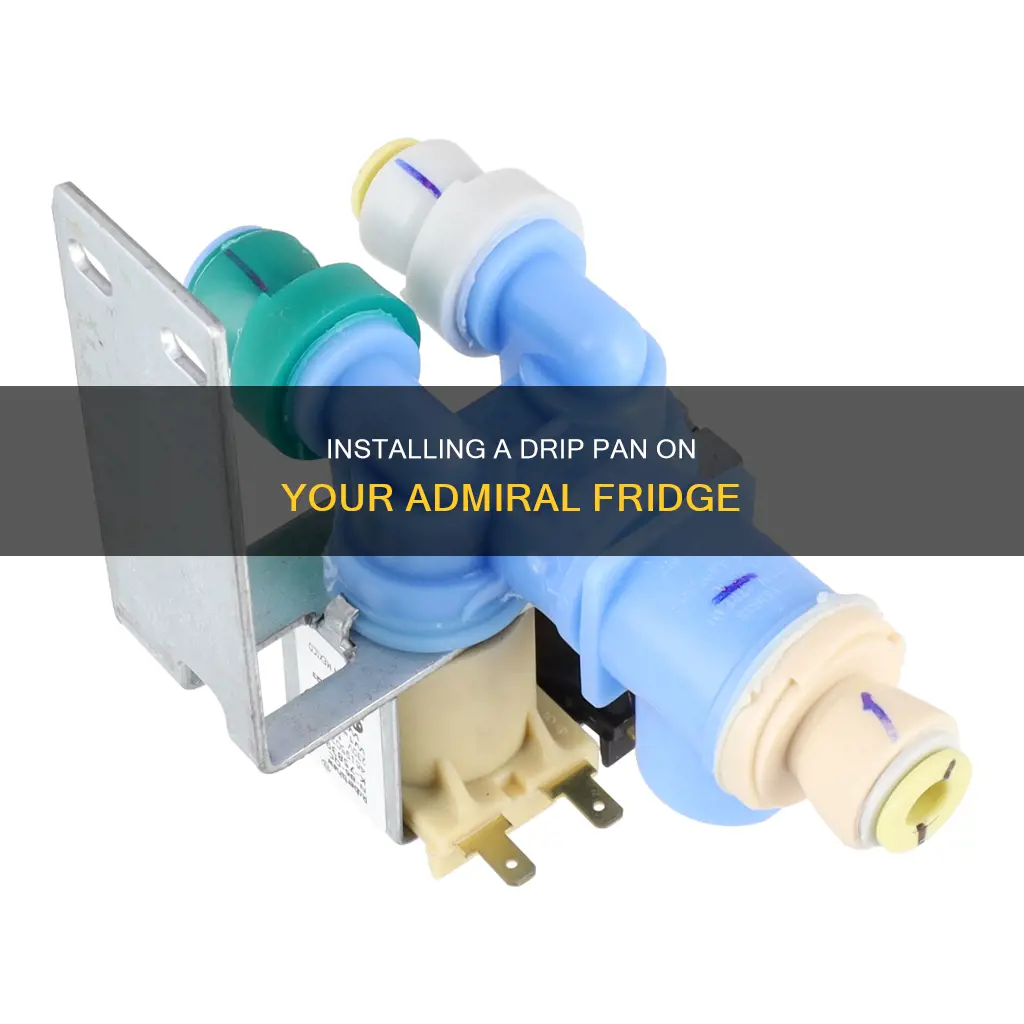 how to install drip pan on admiral frig