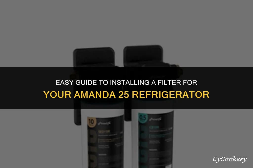 how to install filter for amananda 25 refrigerator