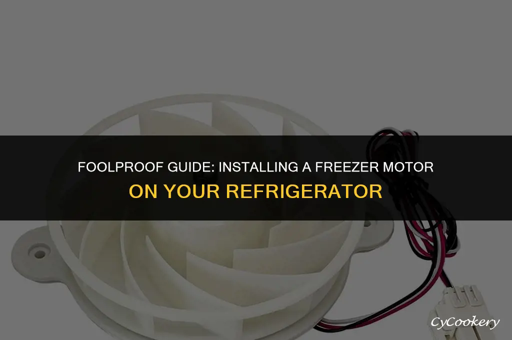 how to install freezer motor on fools refrigerator