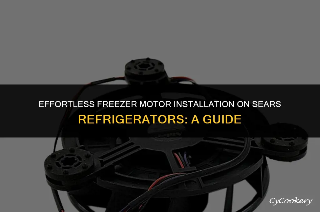 how to install freezer motor on sears refrigerator