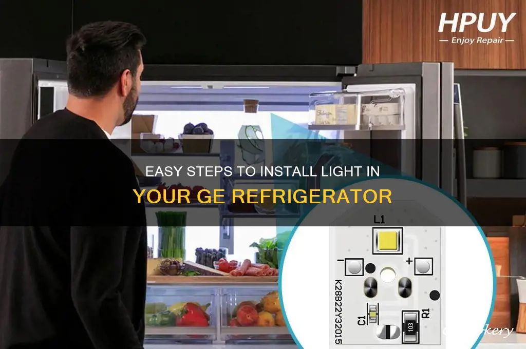 how to install ge appliance light refrigerator