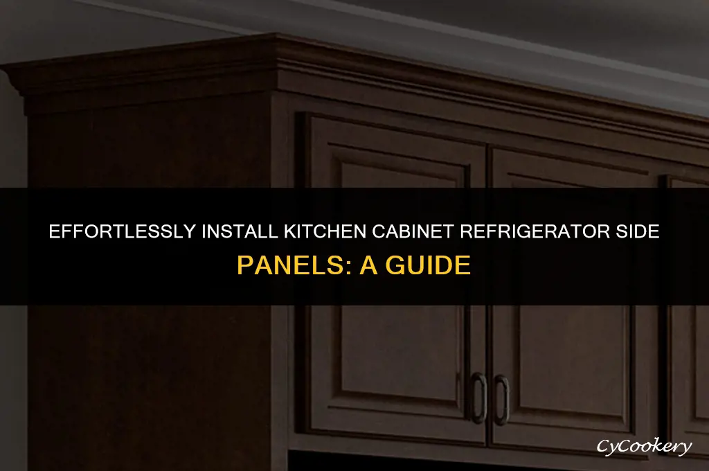 how to install kitchen cabinet refrigerator side panels