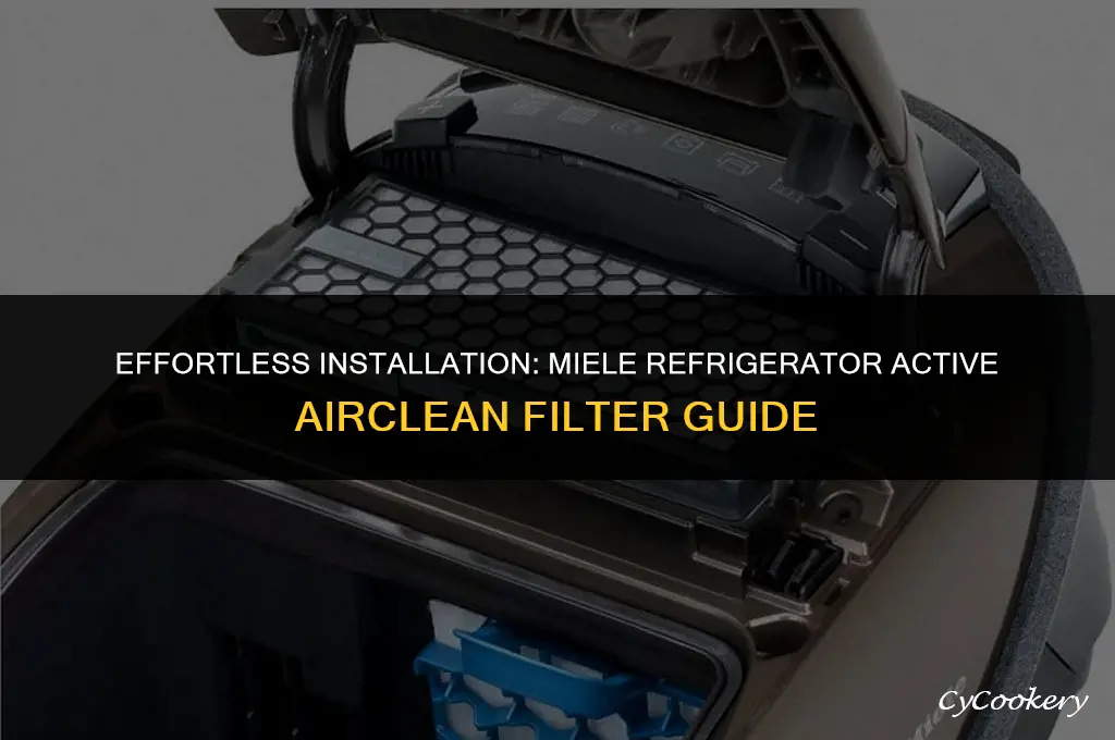how to install miele refrigerator active airclean filter