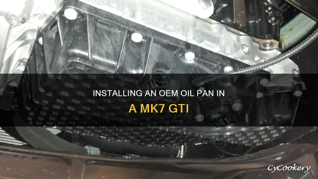 how to install oem oil pan in mk7 gti