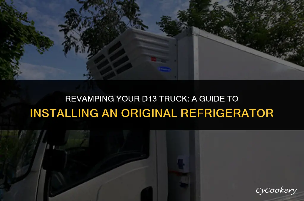 how to install original refrigerator in a d13 truck