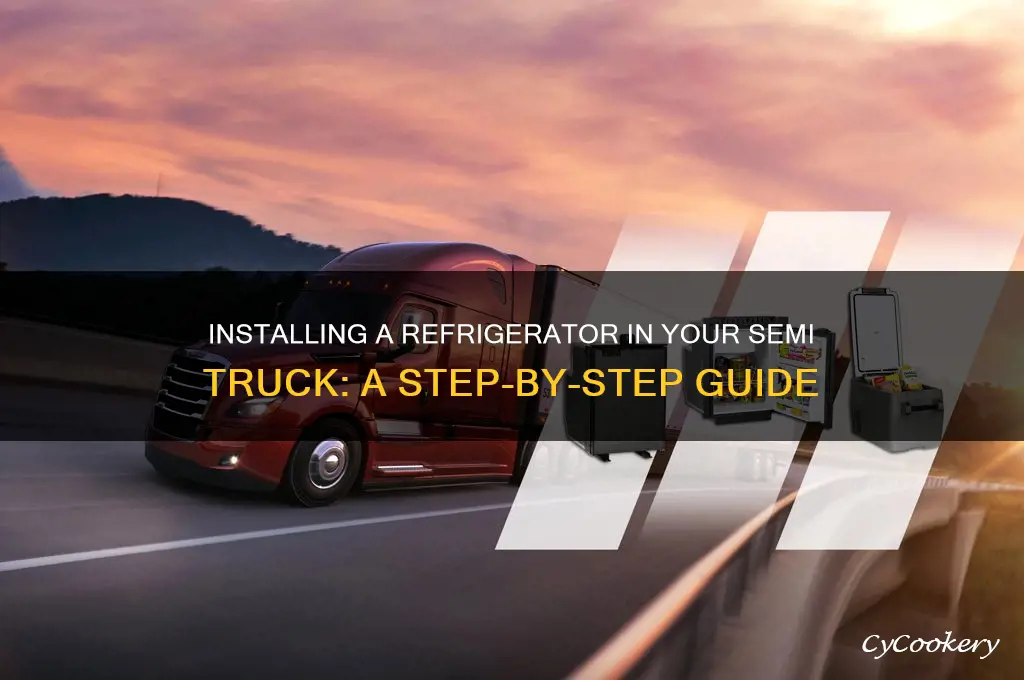 how to install refrigerator in semi truck