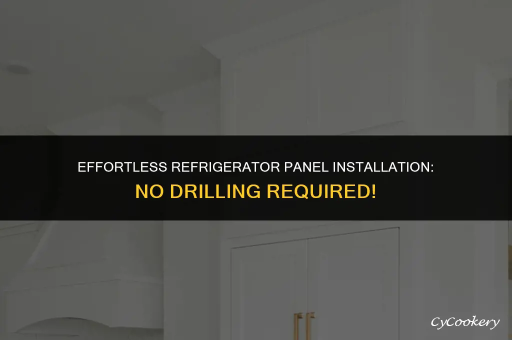 how to install refrigerator panels without fastening to floor