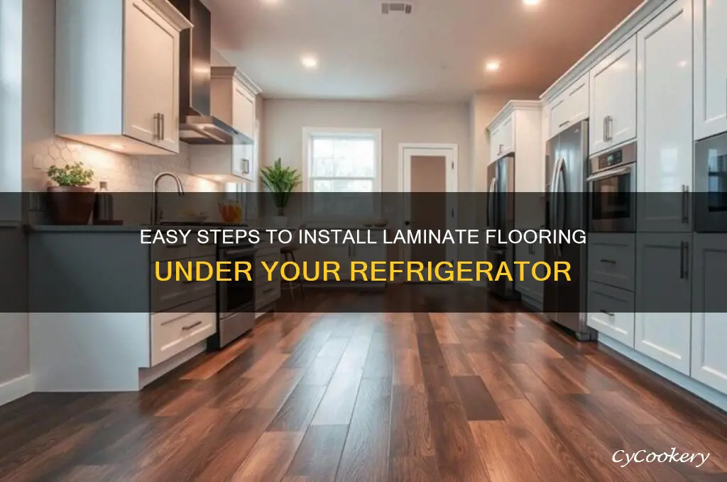 how to installing laminate flooring under refrigerator