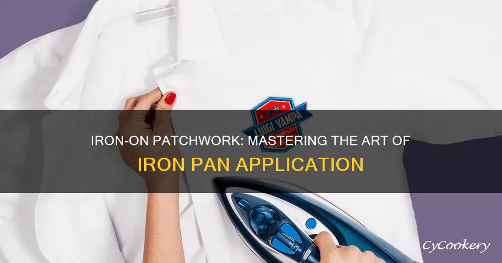 how to iron on pathc with an iron pan