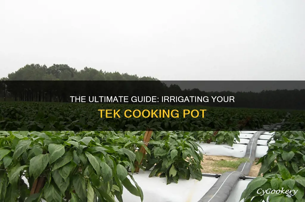 how to irrigate tek cooking pot