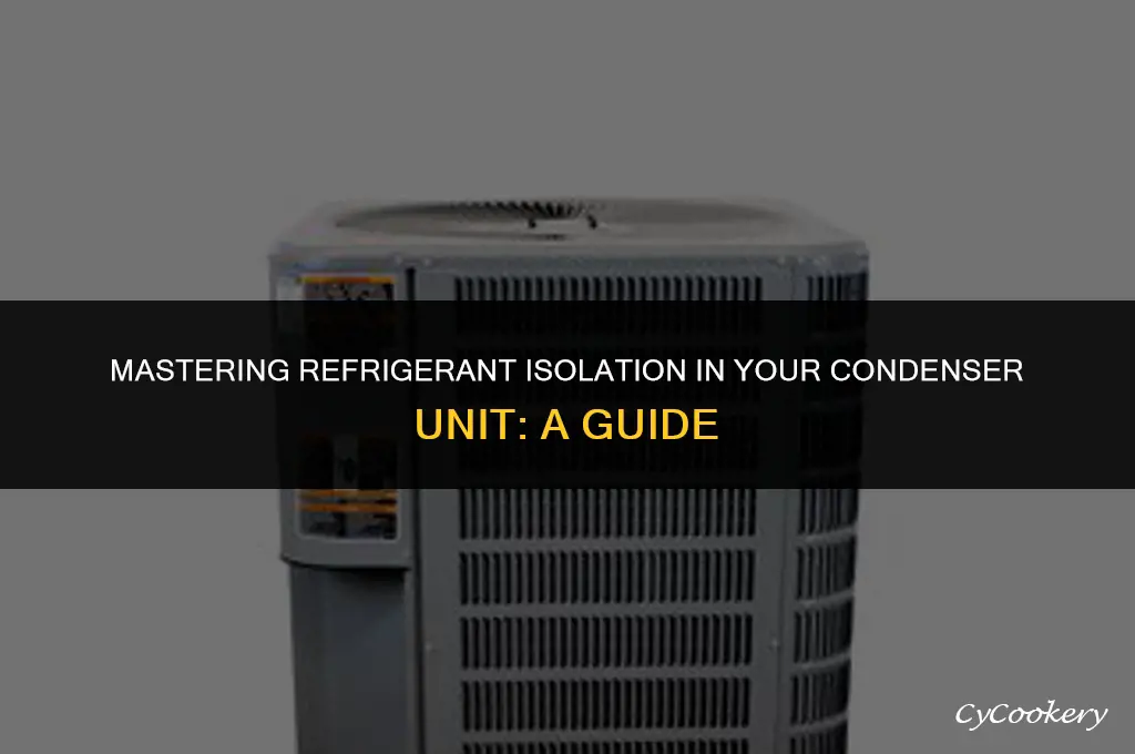 how to isolate refrigerant in the condenser unit