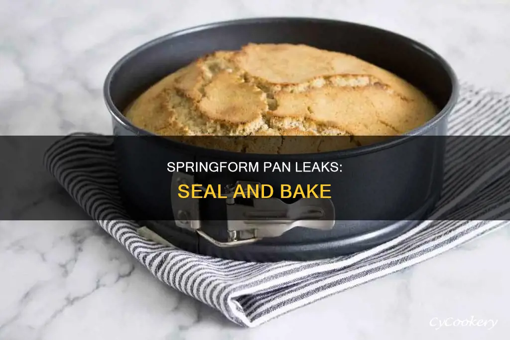 how to keep a springform pan from leaking