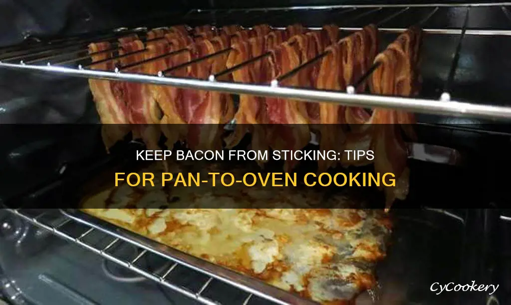 how to keep bacon from sticking to pan in oven