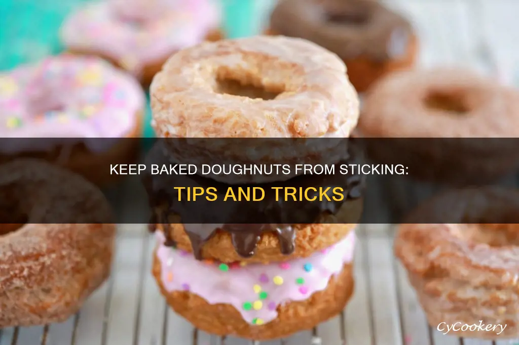 how to keep baked doughnuts from sticking to pan