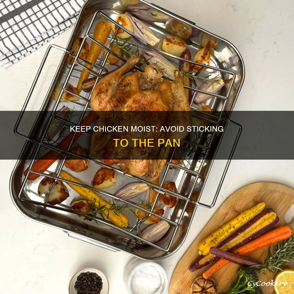 how to keep chicken off the bottom of pan