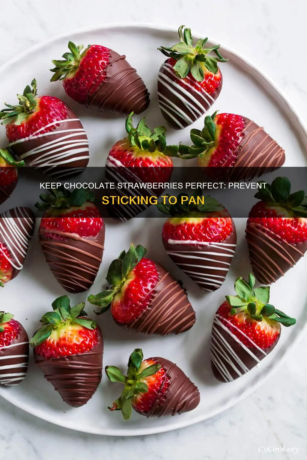 how to keep chocolate strawberries from sticking to pan