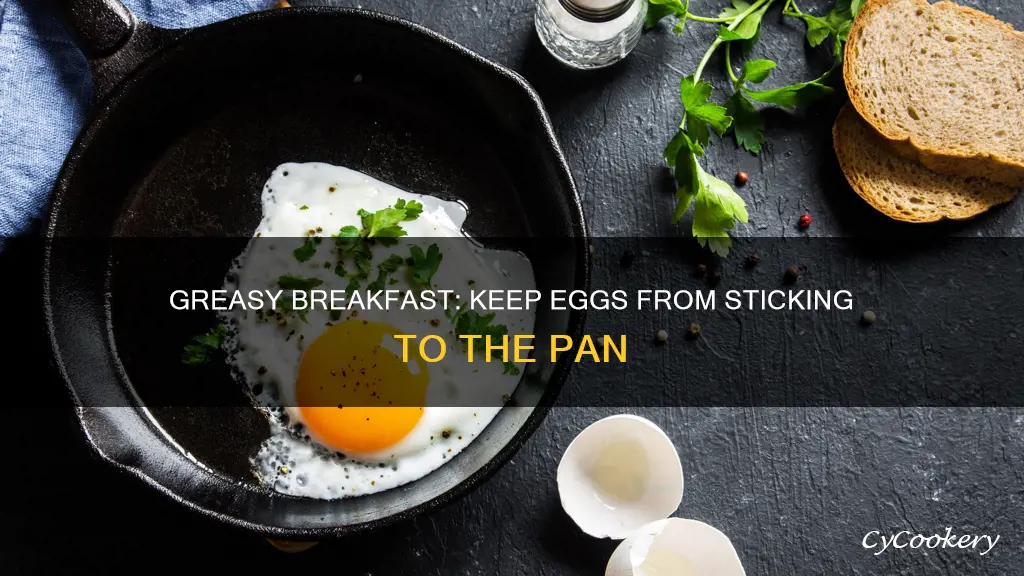 how to keep eggs from sticking to pan bacon grease