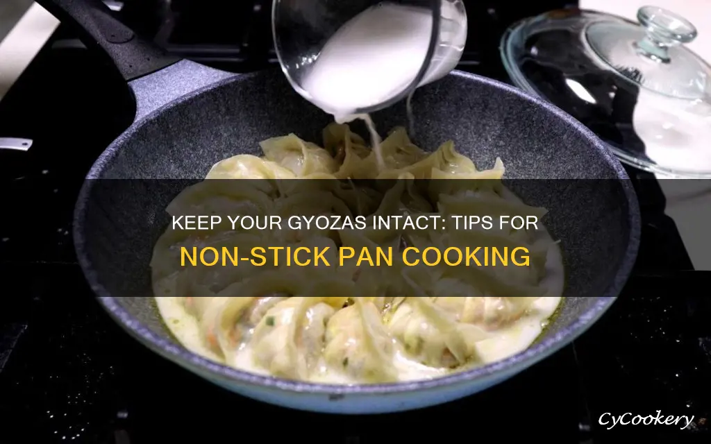 how to keep gyoza from sticking to the pan