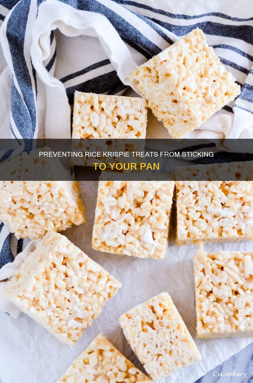 how to keep rice krispie treats from sticking to pan