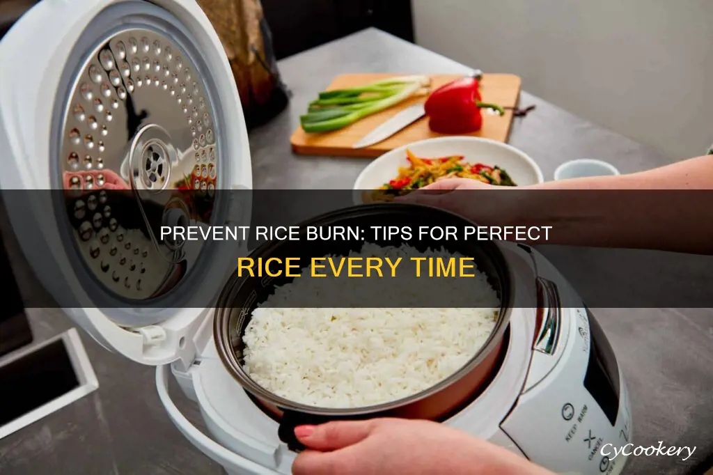 how to keep ricearpni from burning to the pan
