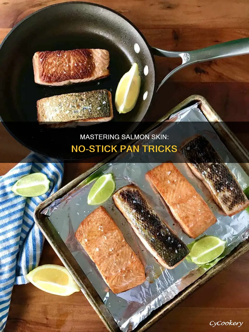 how to keep salmon skin from sticking to pan