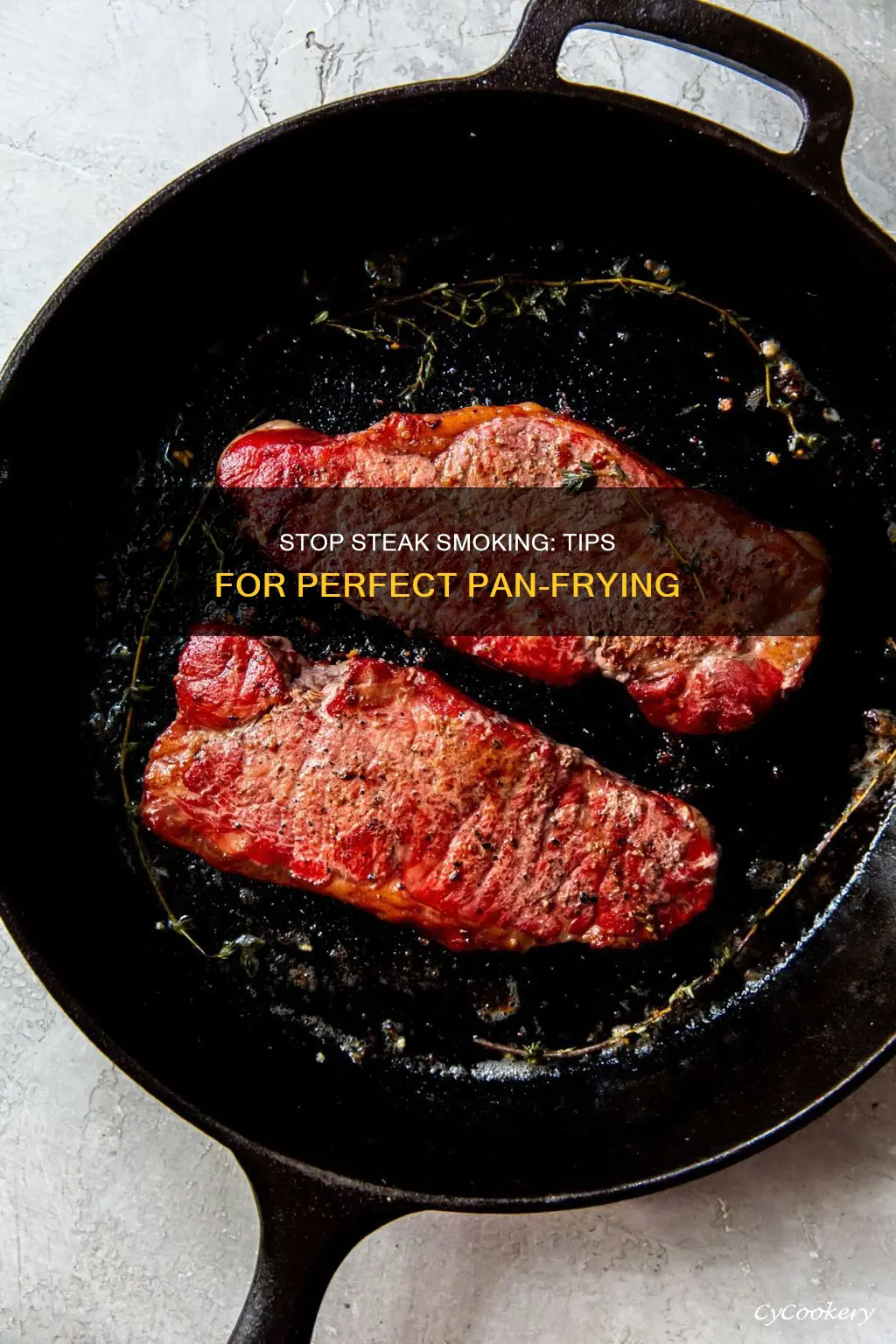 how to keep steaks from smoking in pan
