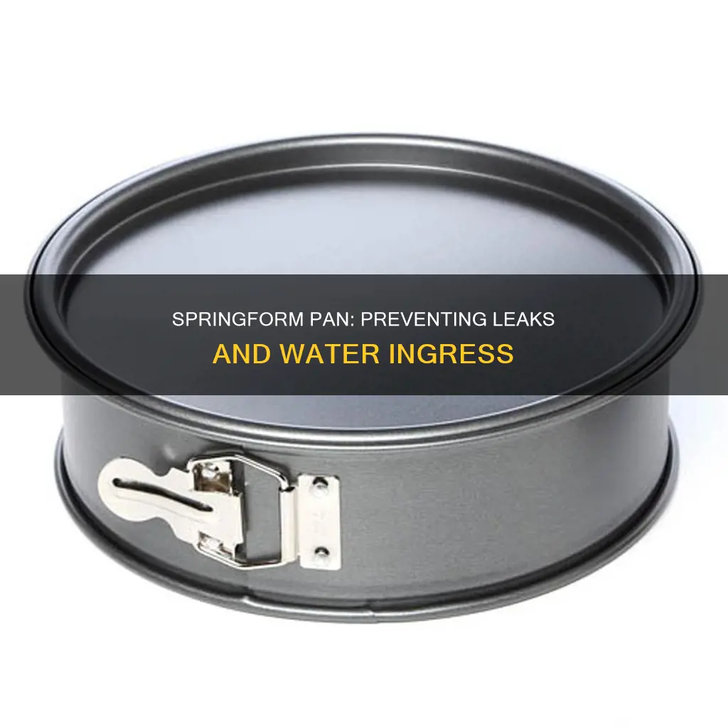 how to keep water from leaking into springform pan