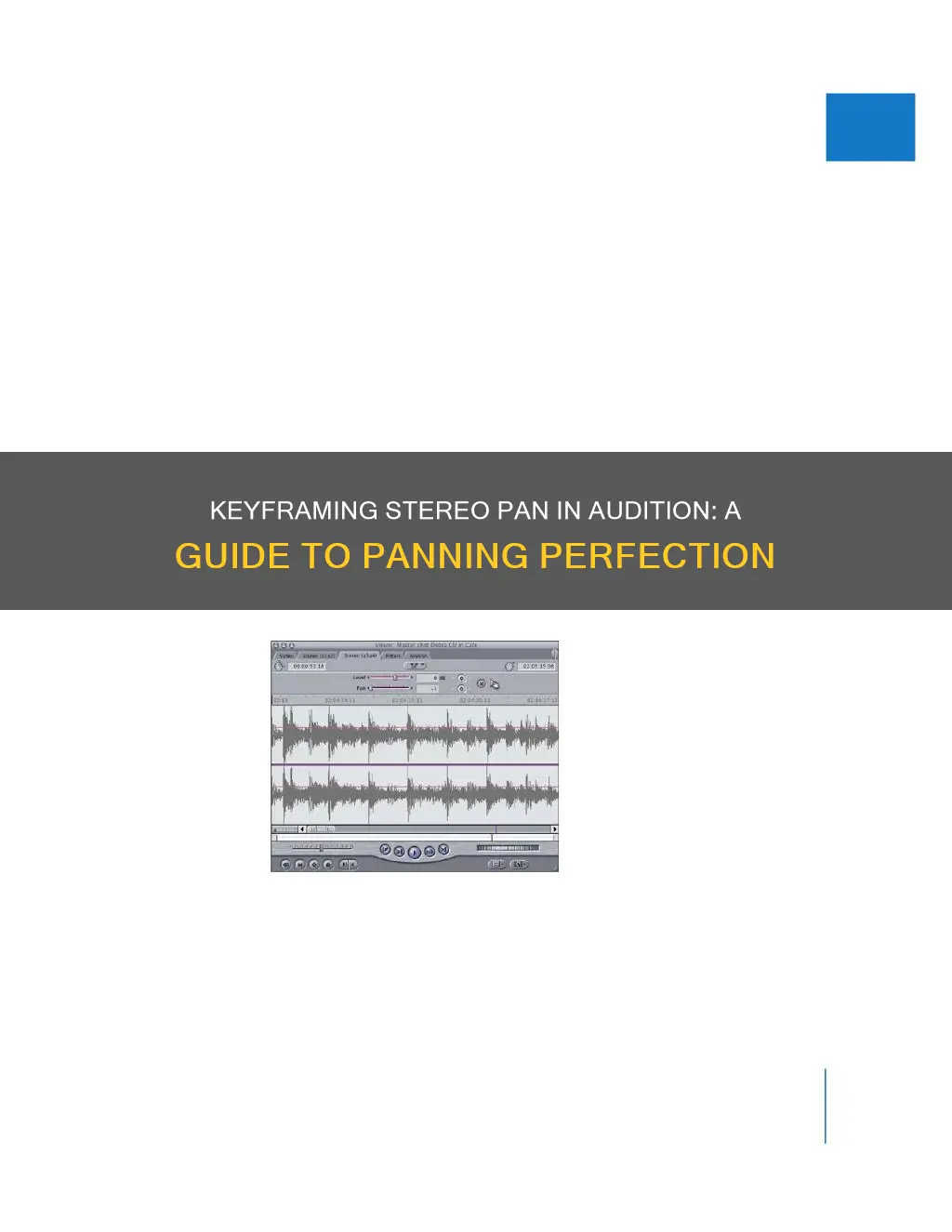 how to keyframe stereo pan in audition