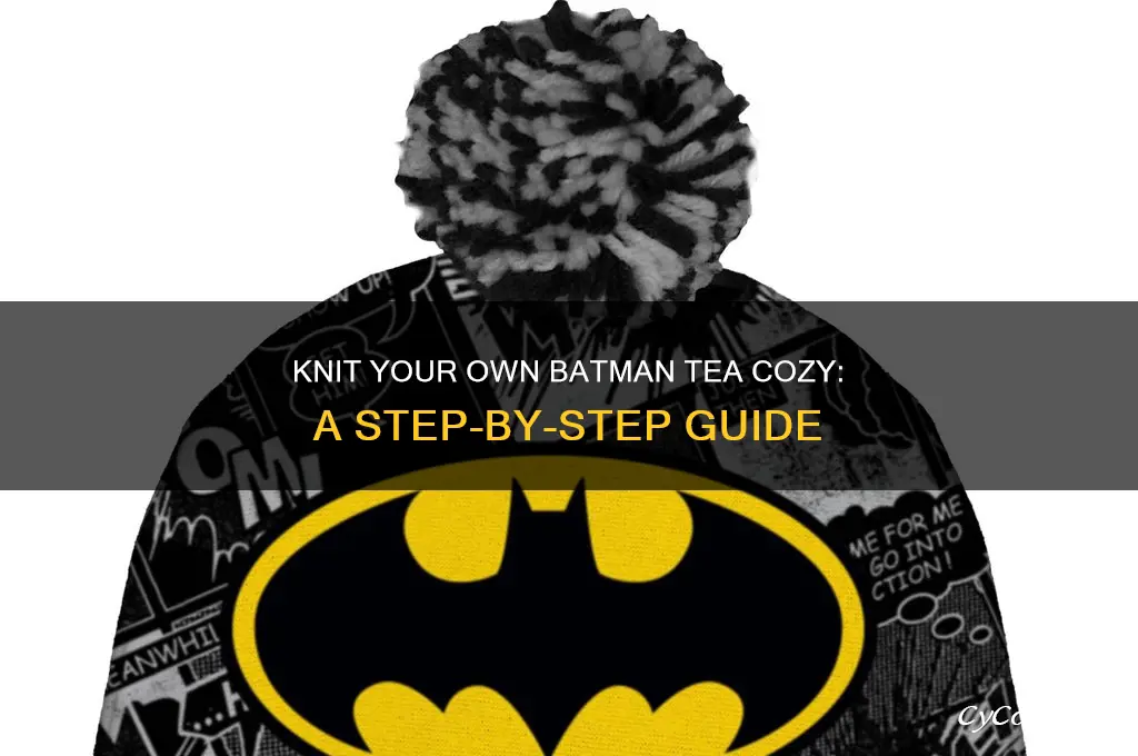 how to knit a batman tea cozy