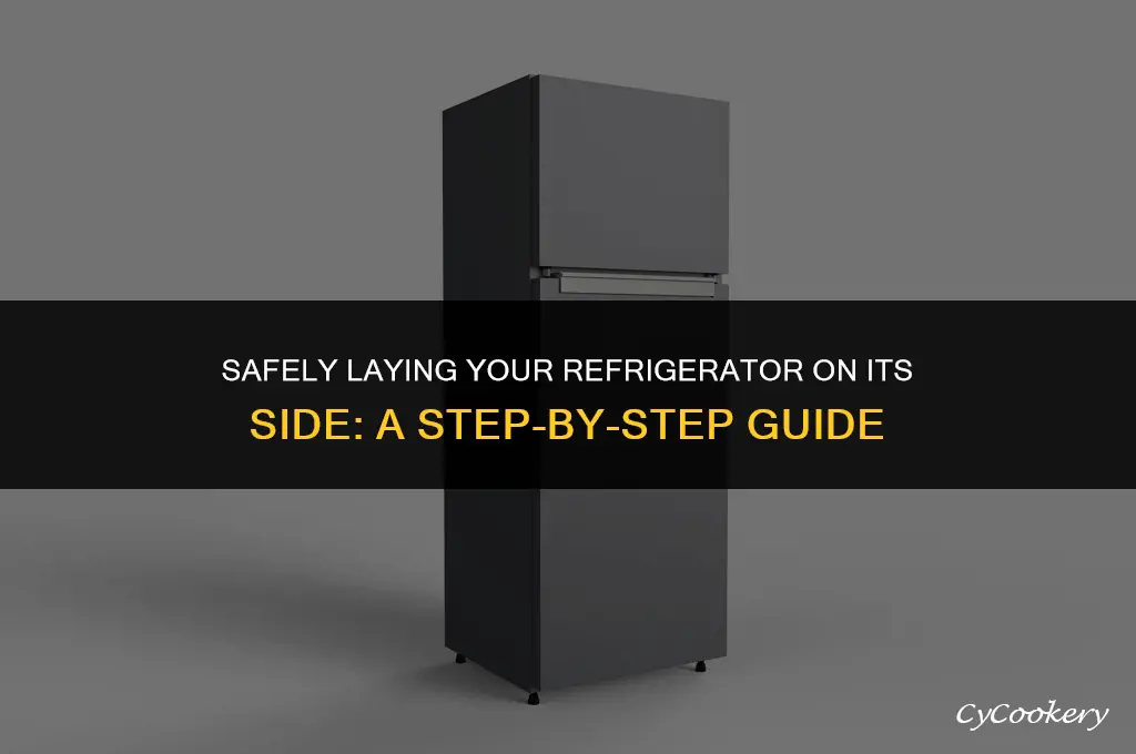 how to lay a refrigerator on its side