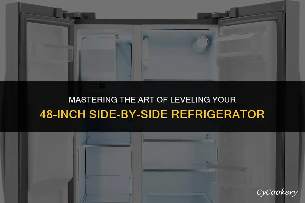 how to level 48 side by side refrigerator