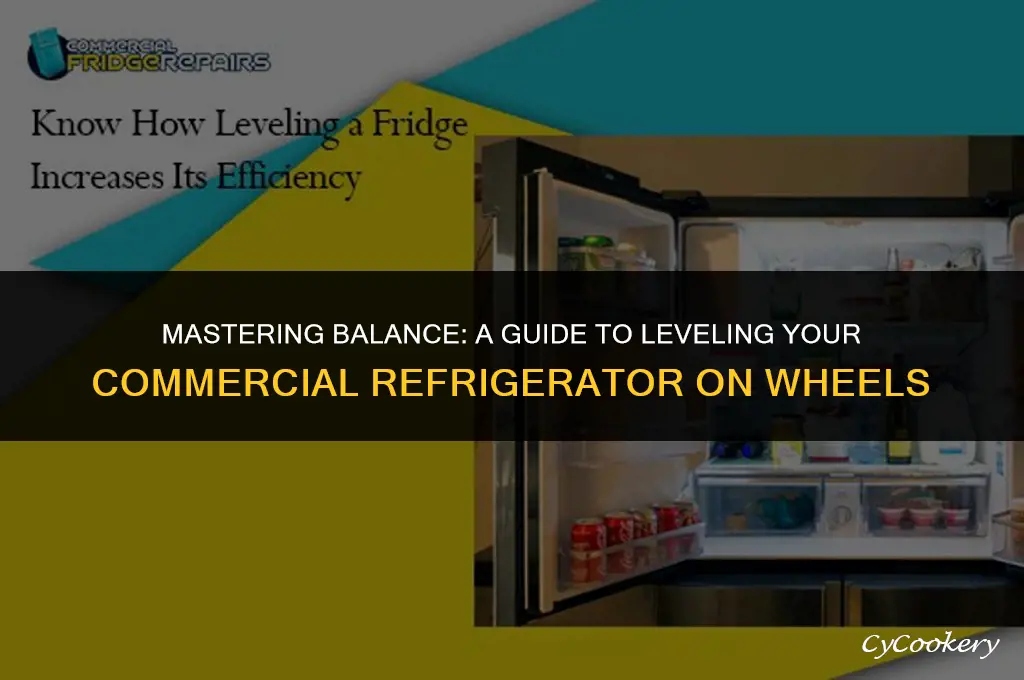 how to level a commercial refrigerator with wheels