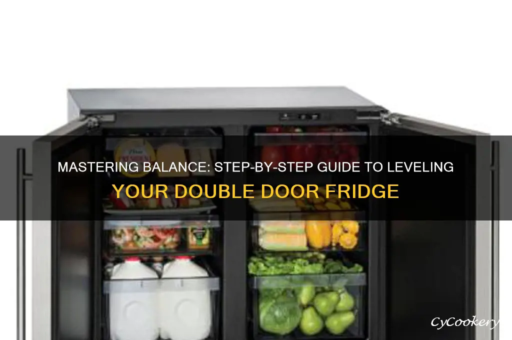 how to level a double door refrigerator