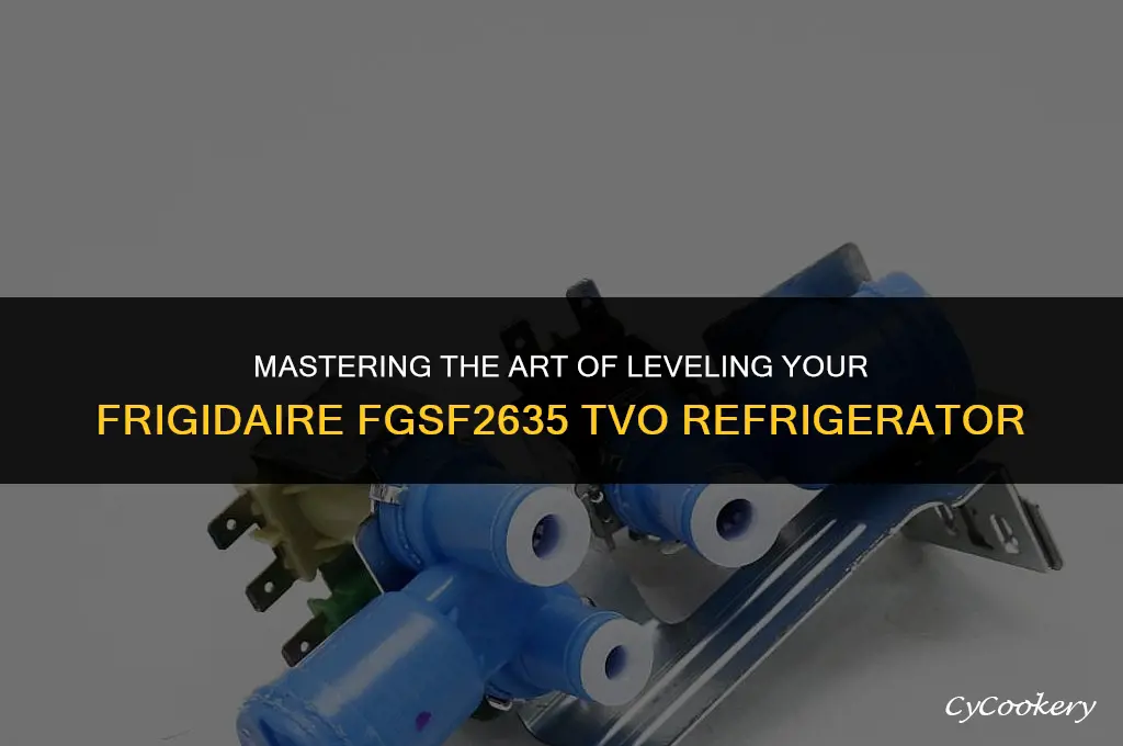 how to level a frigidaire refrigerator model fgsf2635 tvo