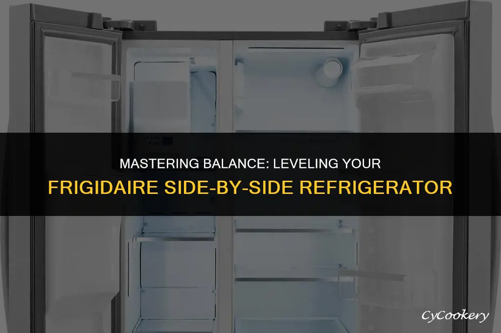 how to level a frigidaire side by side refrigerator