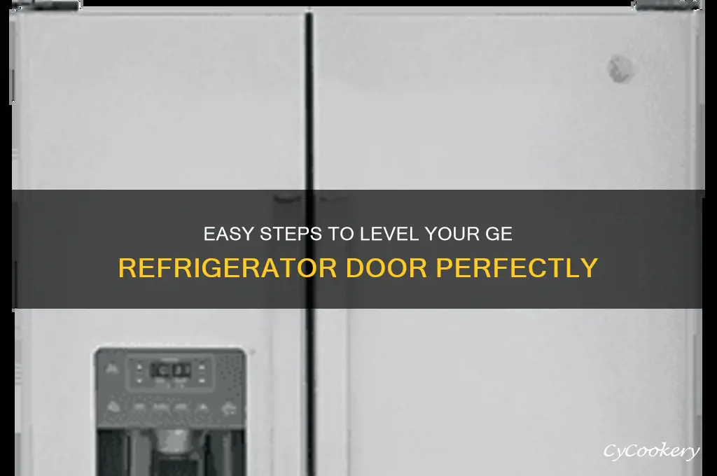 how to level a ge refrigerator door